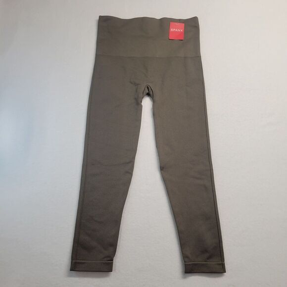 Spanx‎ Womens Size L Olive Green Geo Cropped Lamn Legging Style 20099R NWT - Picture 1 of 12